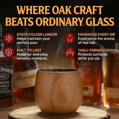 OakForge Charred Wooden Bourbon Glass™
